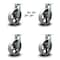 Service Caster 10 Inch Heavy Duty Semi Steel Cast Iron Caster Set with Swivel Locks, 4PK SCC-KP92S1030-SSR-BSL-4 - alternate 1